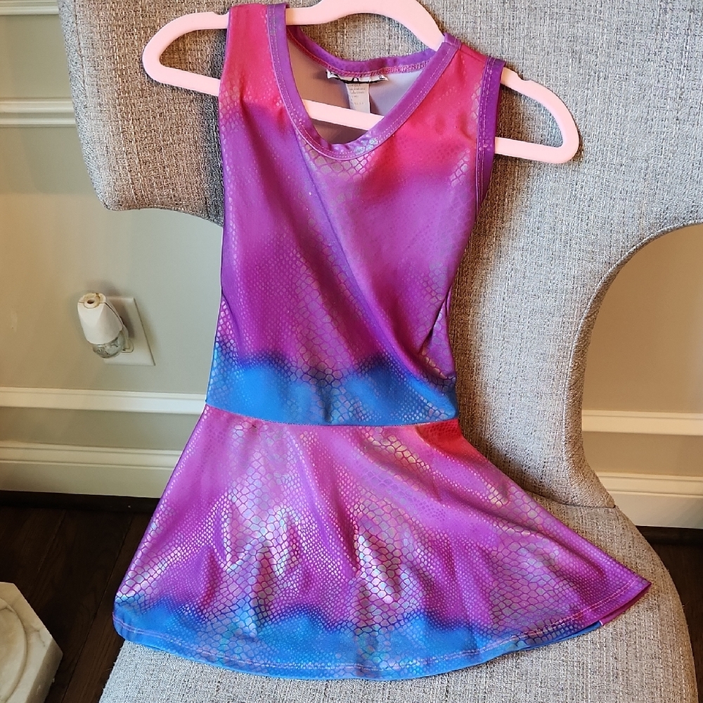 Sparkling Pink and Blue Kids Dress